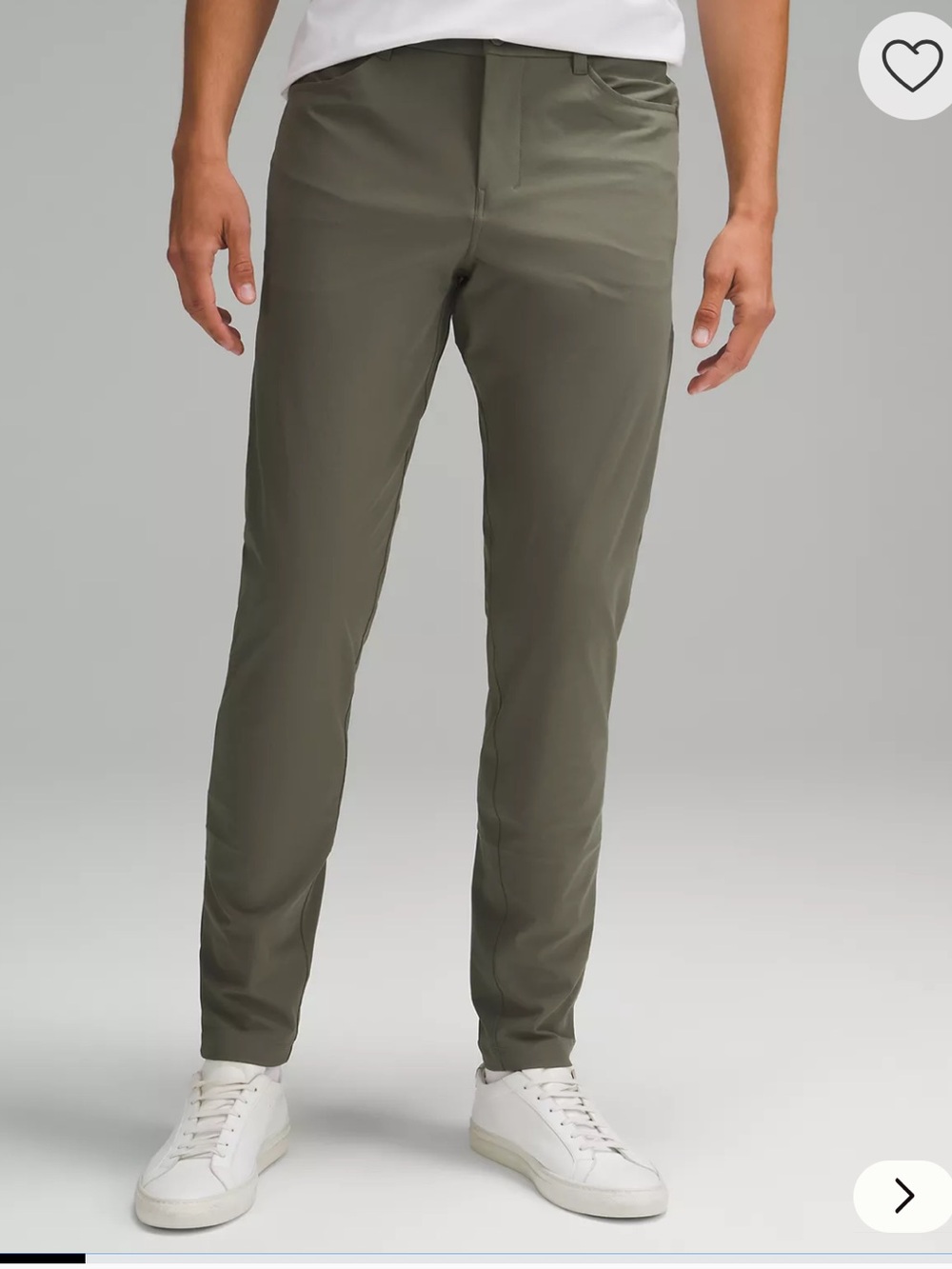 Lululemon Men’s ABC Slim Fit 5-Pocket Warpstreme Pant Size 34x30 Sage Green